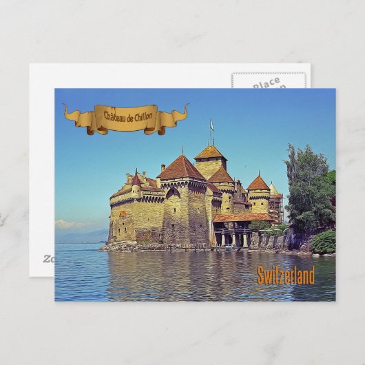 Chateau de Chillon, Zwitserland Briefkaart (Voorkant / Achterkant)