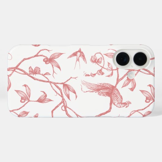 Chateau de Colombe Peacock toile iPhone case (Achterkant (horizontaal))