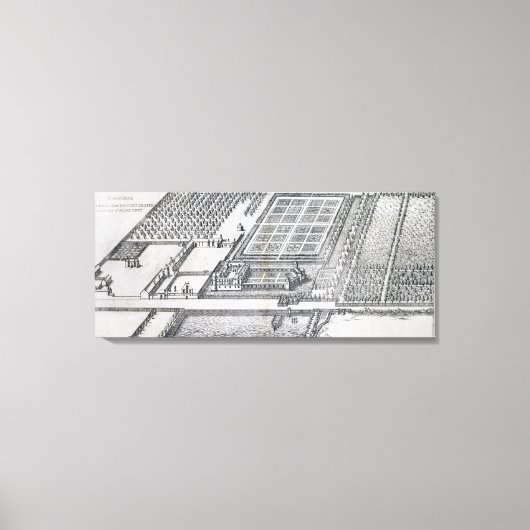 Chateau de Dampierre, uitzicht van de nalatenschap Canvas Afdruk (Voorkant)