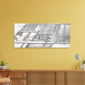 Chateau de Dampierre, uitzicht van de nalatenschap Canvas Afdruk (Insitu (Woonkamer))