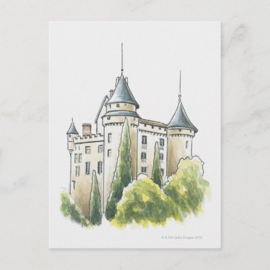 Chateau de Mercues, Frankrijk Briefkaart (Voorkant)