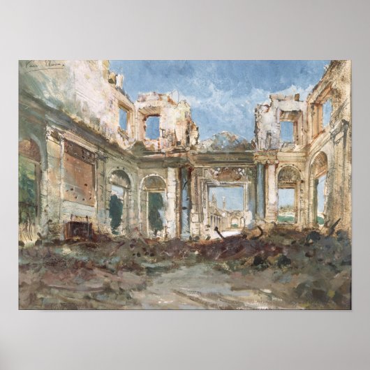 Chateau de Saint-Cloud na de brand Poster (Voorkant)