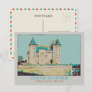 Château de Saumur in de Loirevallei, Frankrijk Briefkaart