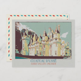 Château de Ussé in de Loirevallei, Frankrijk Briefkaart