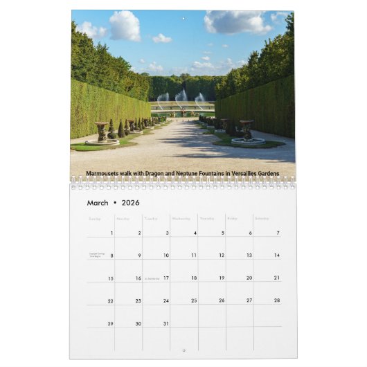 Chateau de Versailles Kalender (Mar 2026)