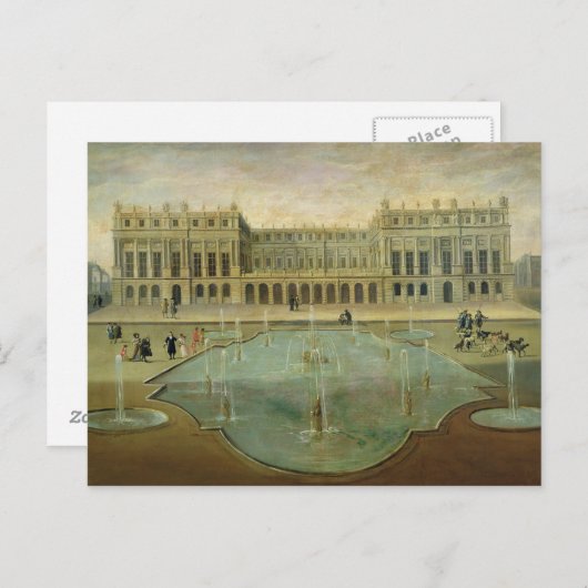 Chateau de Versailles van de tuinzijde Briefkaart (Voorkant / Achterkant)