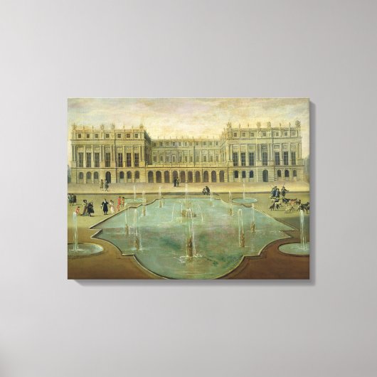 Chateau de Versailles van de tuinzijde Canvas Afdruk (Voorkant)