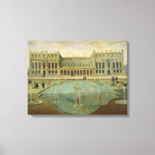 Chateau de Versailles van de tuinzijde Canvas Afdruk