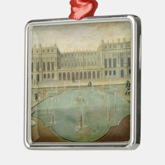 Chateau de Versailles van de tuinzijde Metalen Ornament (Links)