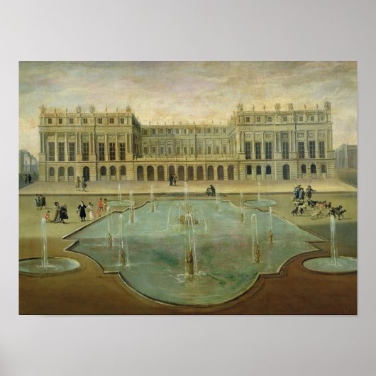 Chateau de Versailles van de tuinzijde Poster (Voorkant)