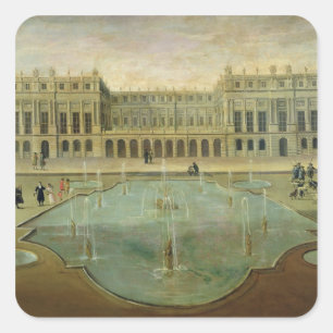 Chateau de Versailles van de tuinzijde Vierkante Sticker