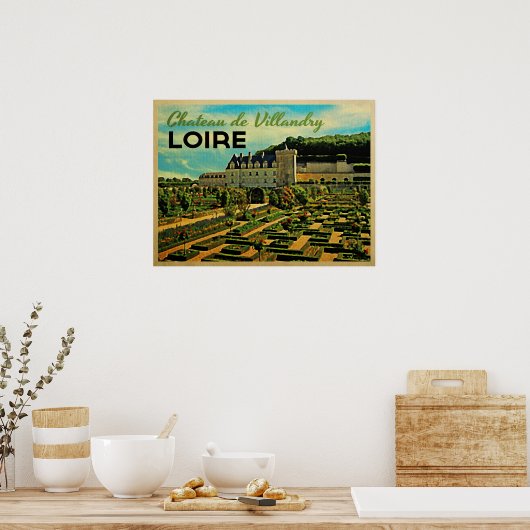 Chateau de Villandry Loire Poster (Keuken)