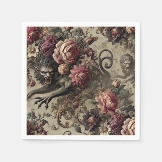 Château des Loups – Gotische barokke weerwolf Servet (Voorkant)