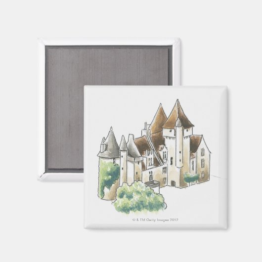 Chateau des Milandes, Frankrijk Magneet (Voorkant / Achterkant)