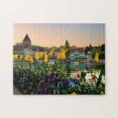 Chateau d'Ouchy, Lausanne, Zwitserland Puzzle Legpuzzel (Horizontaal)