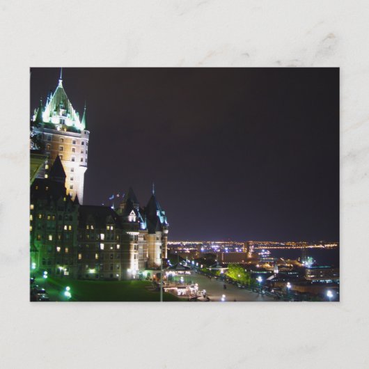Chateau Frontenac Castle Boardwalk Quebec Briefkaa Briefkaart (Voorkant)