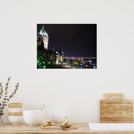 Chateau Frontenac Castle Boardwalk Quebec Poster (Keuken)