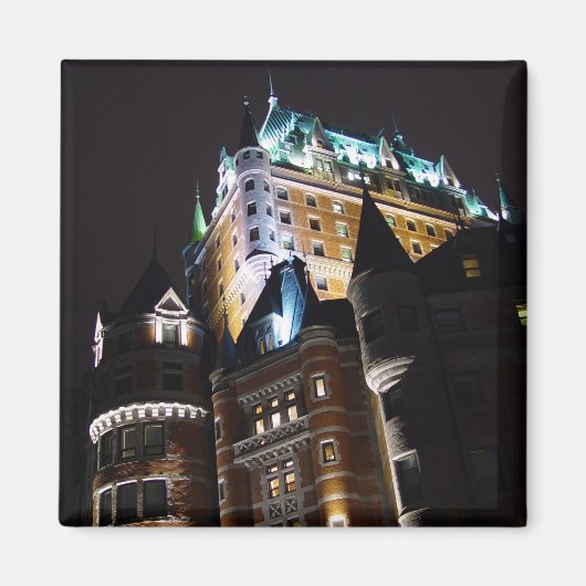 Chateau Frontenac Castle ging 's nachts op magneet (Voorkant)