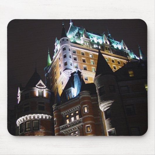 Chateau Frontenac Castle ligt op het nachtelijke m Muismat (Voorkant)