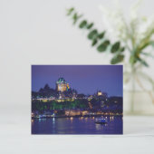 Chateau Frontenac Castle Night Quebec Briefkaart (Staand voorkant)