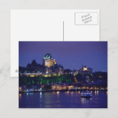 Chateau Frontenac Castle Night Quebec Briefkaart (Voorkant / Achterkant)