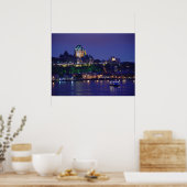 Chateau Frontenac Castle Night Quebec City Poster (Keuken)