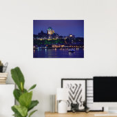 Chateau Frontenac Castle Night Quebec City Poster (Thuiskantoor)