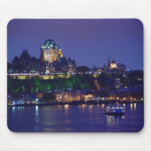 Chateau Frontenac Castle Night Quebec Mousepad Muismat (Voorkant)
