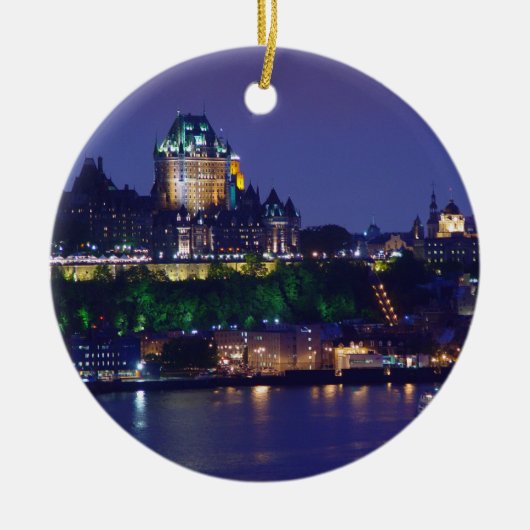 Chateau Frontenac Castle Night Quebec Ornament (Voorkant)