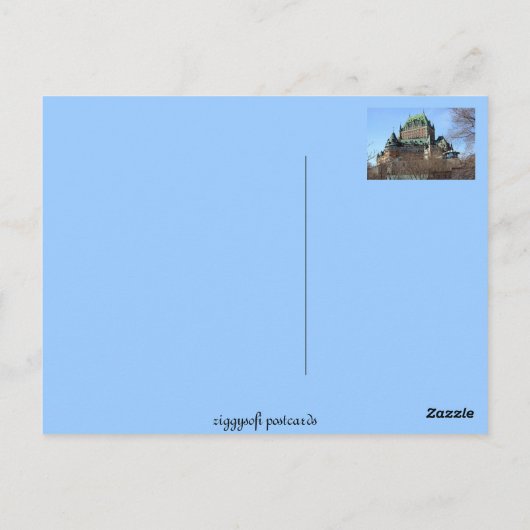 Château Frontenac, Québec, Canada Briefkaart (Achterkant)