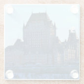 Chateau Frontenac, Quebec, Canada Glazen Onderzetter (Achterkant)