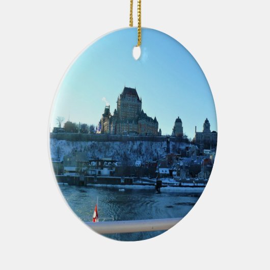 Chateau Frontenac, Quebec, Canada Keramisch Ornament (Rechts)