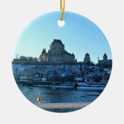 Chateau Frontenac, Quebec, Canada Keramisch Ornament (Voorkant)