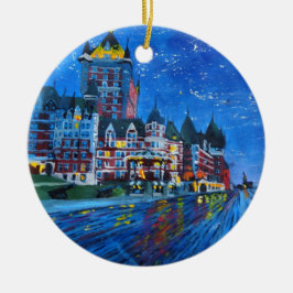 Château Frontenac Quebec Canada 's nachts Keramisch Ornament