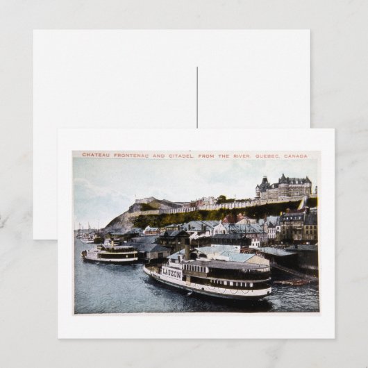 Chateau Frotenac, Quebec, Canada Briefkaart (Voorkant / Achterkant)