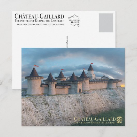 Château-Gaillard, at the sunrise Briefkaart (Voorkant / Achterkant)