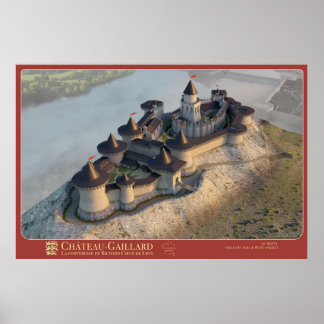 Château-Gaillard, dat uitkijkt op de Kleine Andely Poster