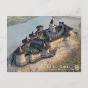 Château-Gaillard kijkt uit op de Kleine Andely, Briefkaart