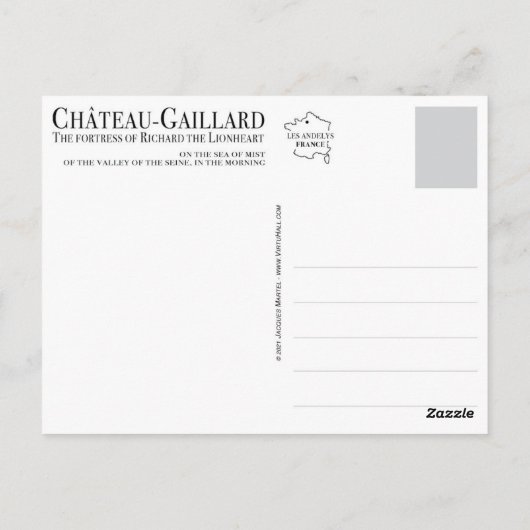 Château-Gaillard, on the sea of mist, Briefkaart (Achterkant)