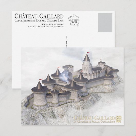 Château-Gaillard, op de winterzee, Briefkaart (Voorkant / Achterkant)