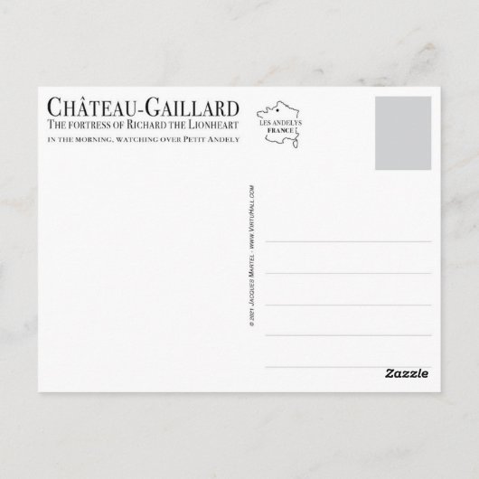 Château-Gaillard, watching over Petit Andely Briefkaart (Achterkant)