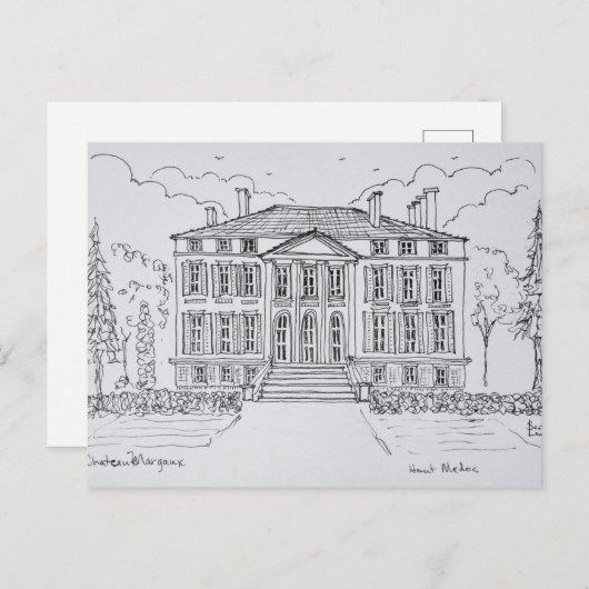 Chateau Margaux | Bordeaux, Frankrijk Briefkaart (Voorkant / Achterkant)