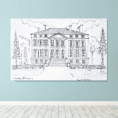 Chateau Margaux | Bordeaux, Frankrijk Canvas Afdruk (Insitu (Houten vloer))