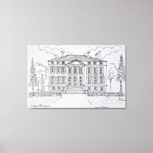 Chateau Margaux | Bordeaux, Frankrijk Canvas Afdruk (Voorkant)