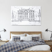 Chateau Margaux | Bordeaux, Frankrijk Canvas Afdruk (Insitu (Slaapkamer))