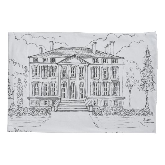 Chateau Margaux | Bordeaux, Frankrijk Kussensloop (Achterkant-Links)