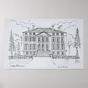 Chateau Margaux   Bordeaux, Frankrijk Poster