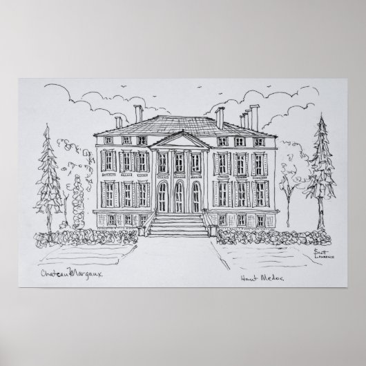Chateau Margaux | Bordeaux, Frankrijk Poster (Voorkant)