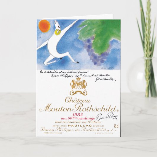 Chateau Mouton Rothschild 1982 - Blanco kaart (Voorkant)