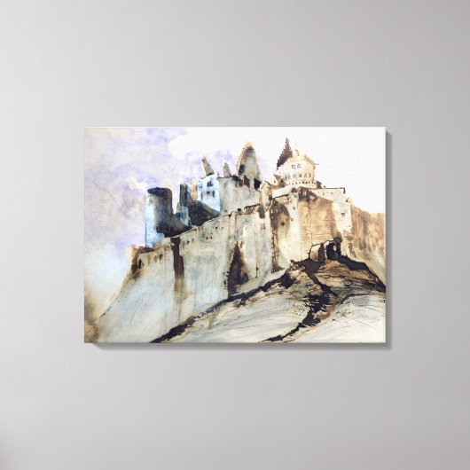 Chateau of Vianden, 1871 Canvas Afdruk (Voorkant)